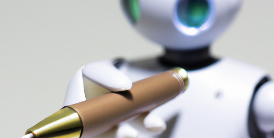 Robot writing Robot holding a pen